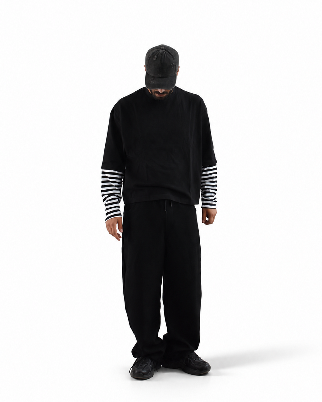 T-shirt Layered Noir