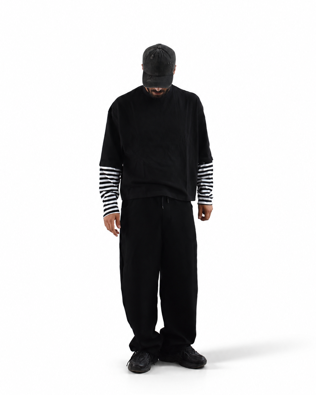 T-shirt Layered Noir