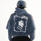 bleu washed Hoodie