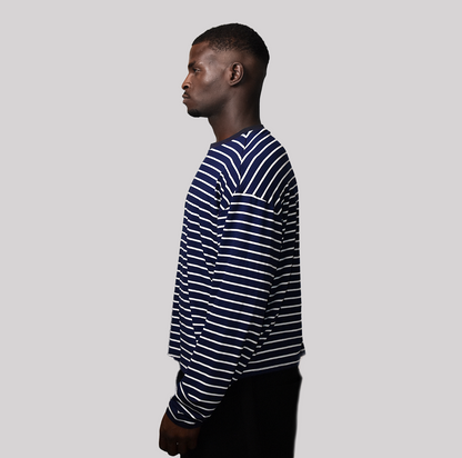 T-shirt Marinière Bleu Marine