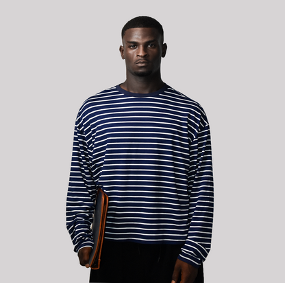 T-shirt Marinière Bleu Marine