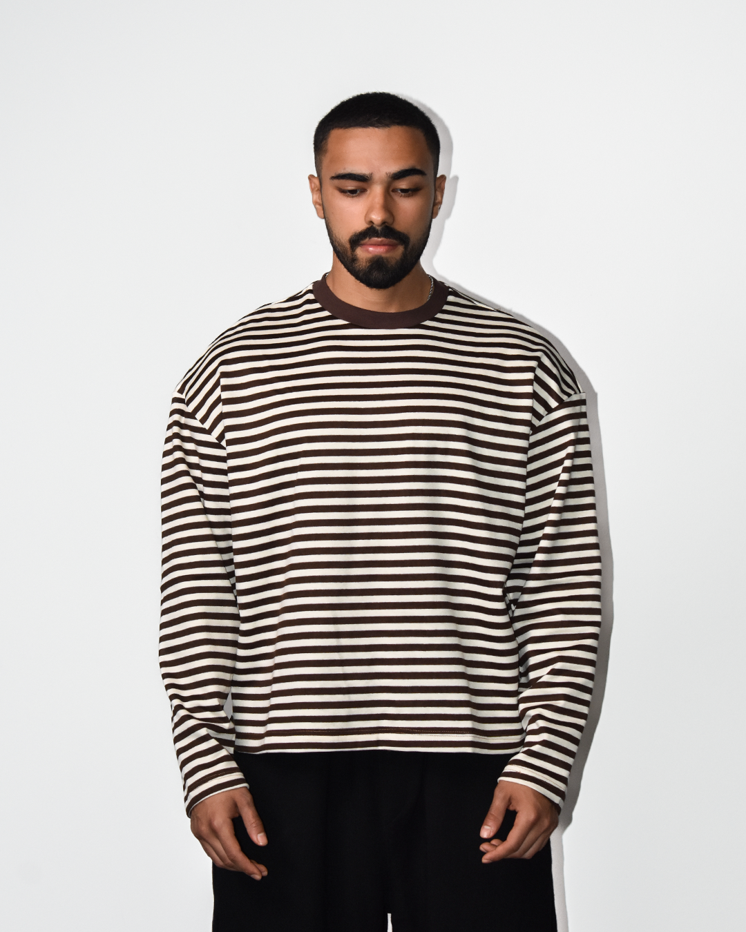 T-shirt Marinière Chocolat