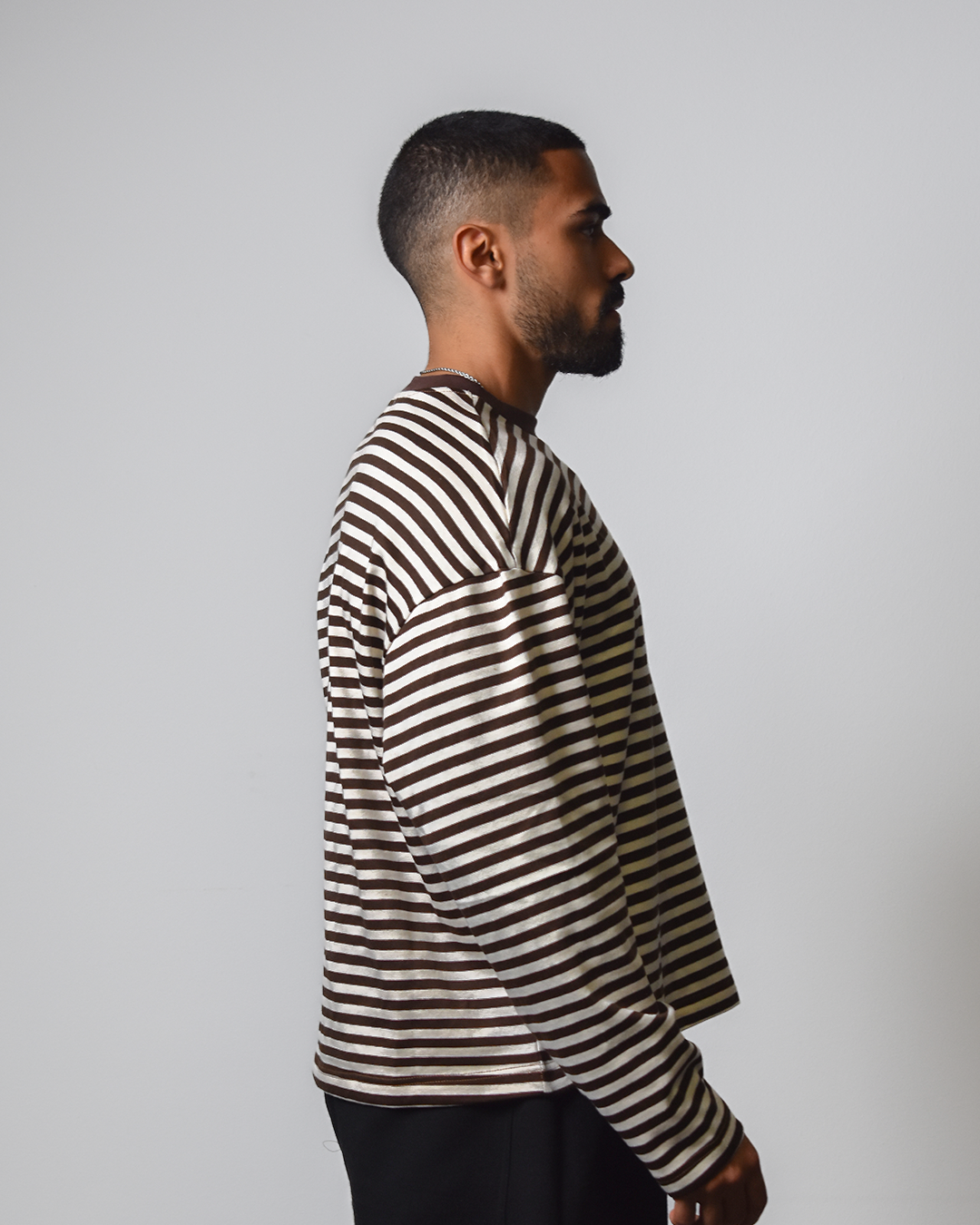 T-shirt Marinière Chocolat