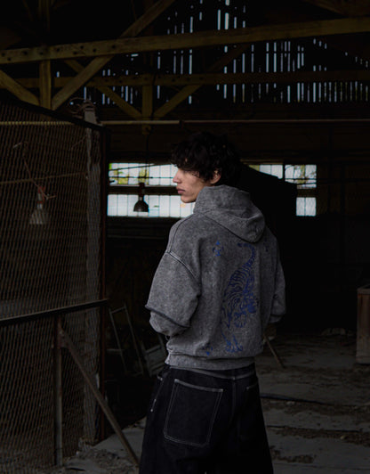 Gris washed Hoodie