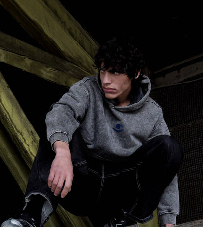 Gris washed Hoodie