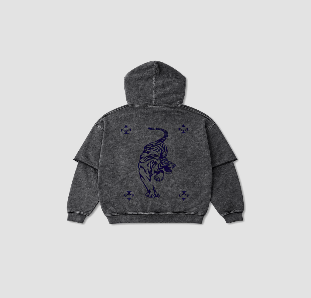 Gris washed Hoodie