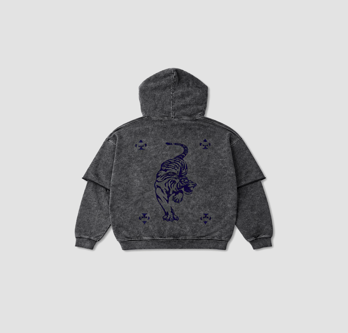 Gris washed Hoodie