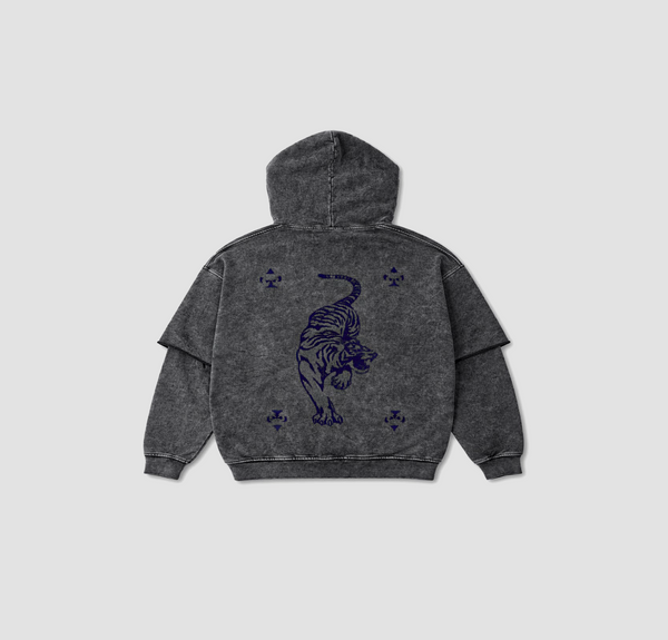 Gris washed Hoodie