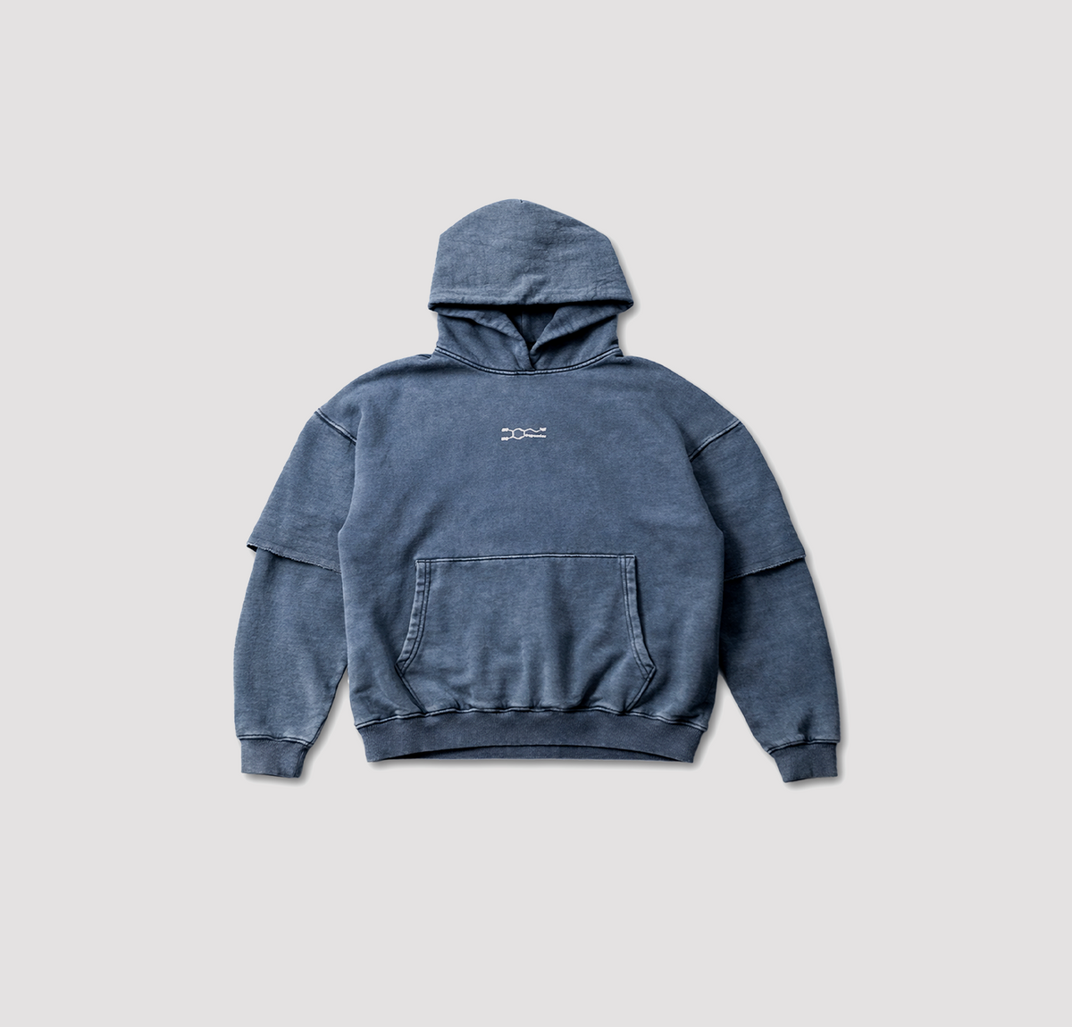 bleu washed Hoodie