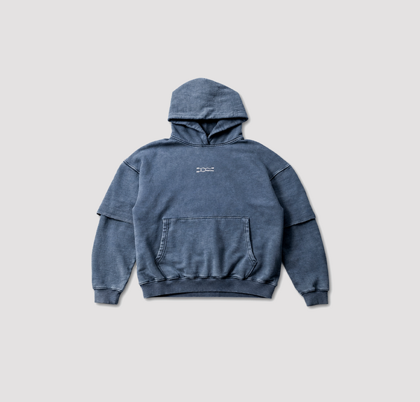 bleu washed Hoodie