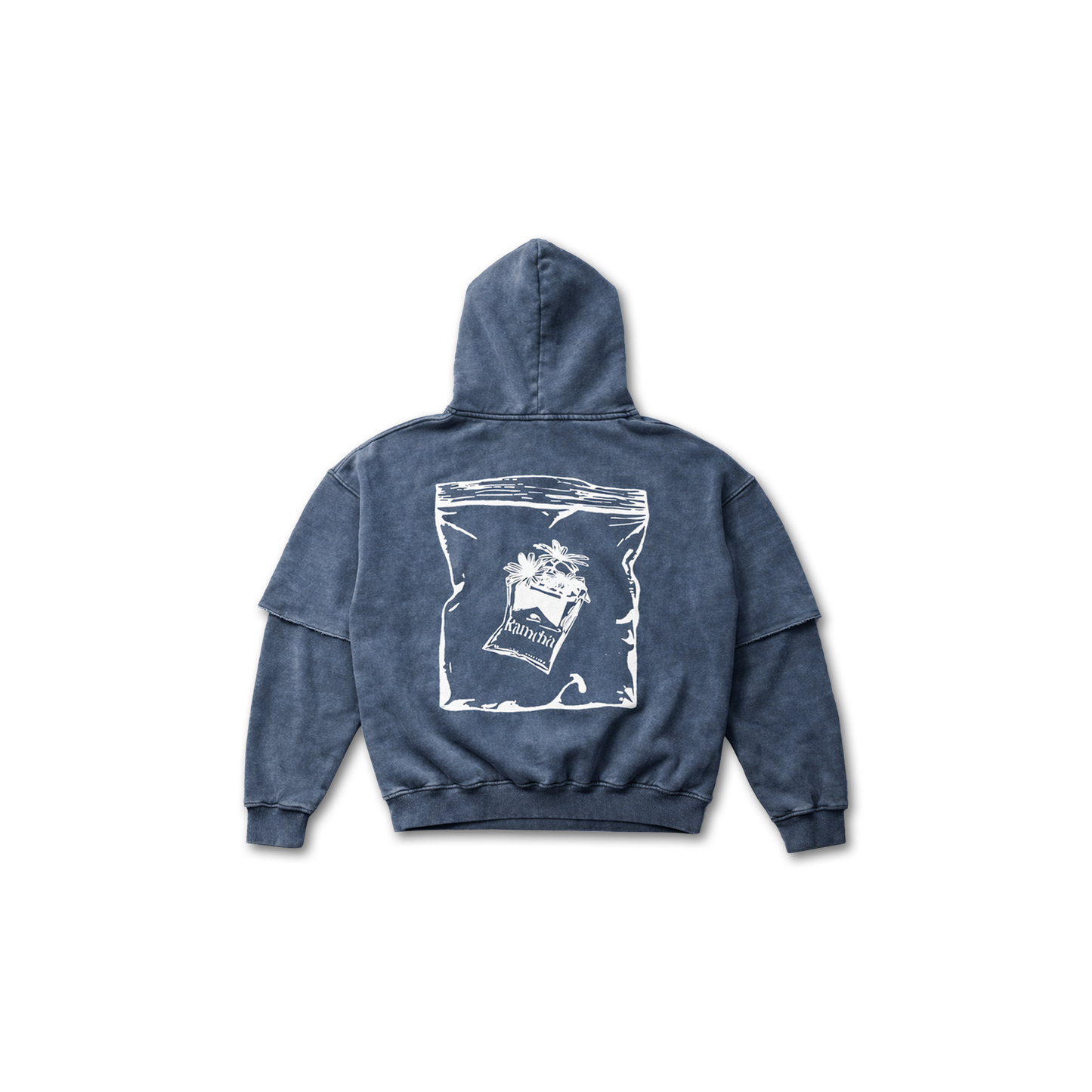 bleu washed Hoodie