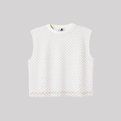 Débardeur Maille Blanche