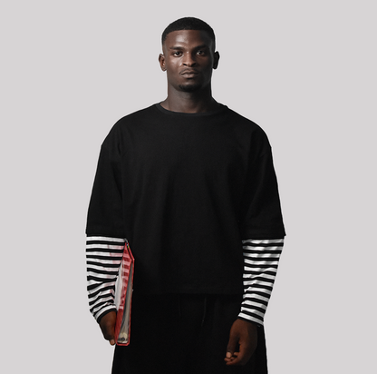 T-shirt Layered Noir