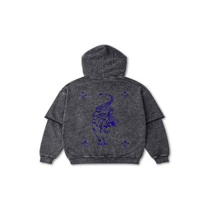 Gris washed Hoodie