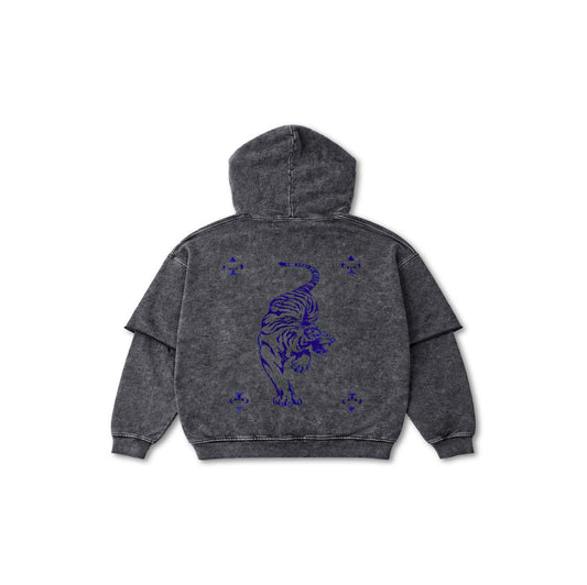 Gris washed Hoodie