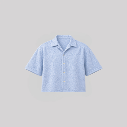 Chemise Craquelée Bleu Ciel
