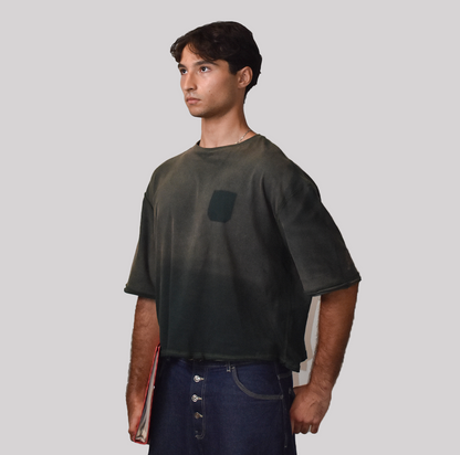 T-shirt Délavé Kaki