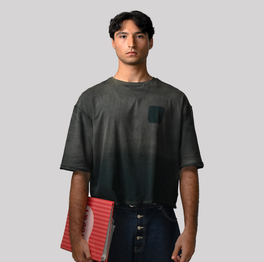 T-shirt Délavé Kaki