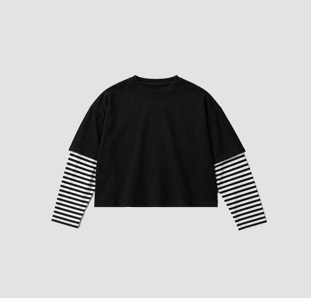 T-shirt Layered Noir