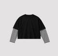T-shirt Layered Noir