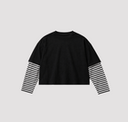 T-shirt Layered Noir