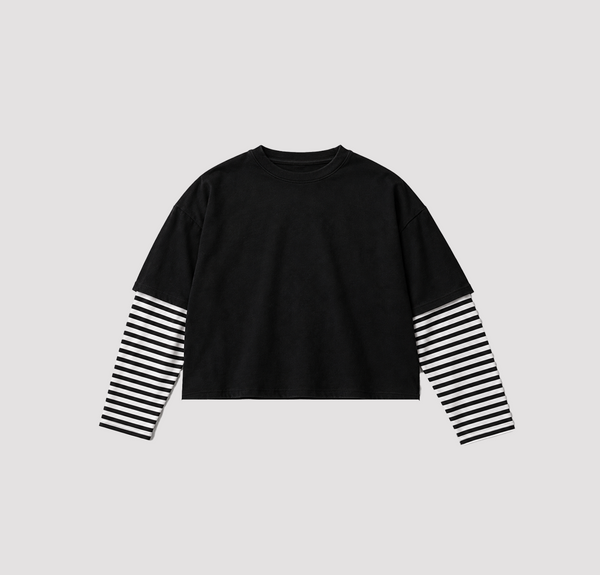 T-shirt Layered Noir