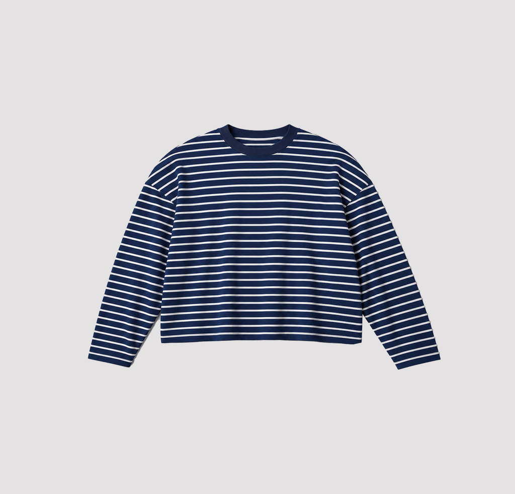 T-shirt Marinière Bleu Marine
