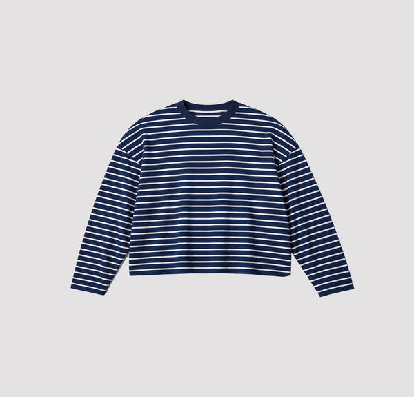 T-shirt Marinière Bleu Marine
