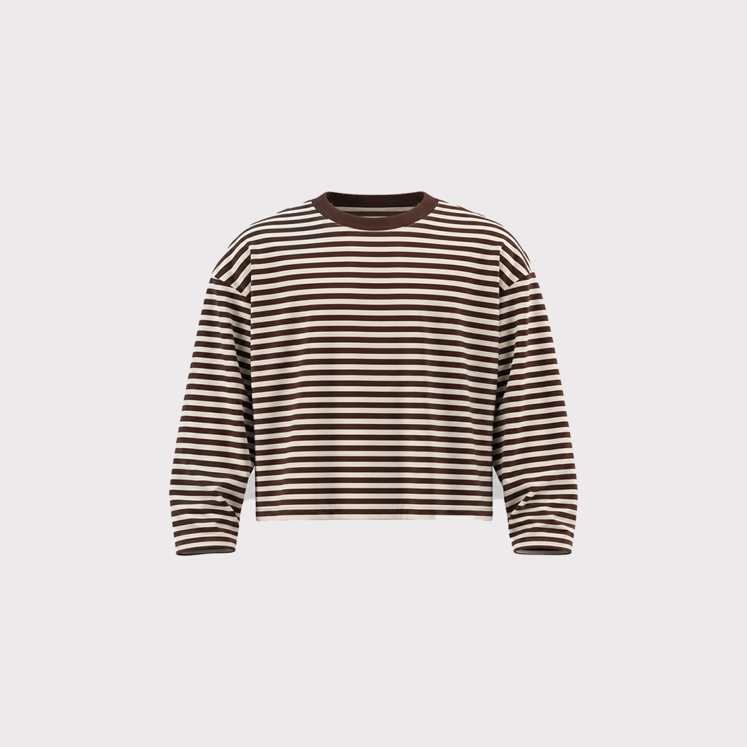 T-shirt Marinière Chocolat